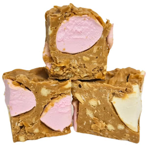 Poppy's Chocolate Rocky Road Salted Caramel Peanut Butter 125g Luxury Handmade Chocolate Lollies