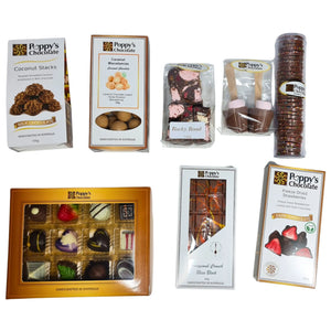 Poppy's Chocolate The Chocolate Connoisseurs Chocolate Hamper Luxury Handmade Chocolate Australia lollies