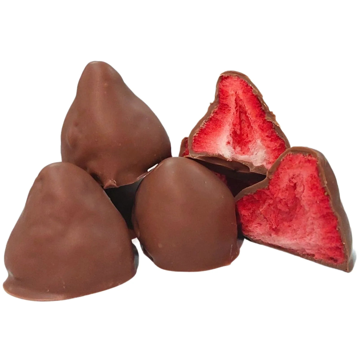 Poppy's Chocolate Milk Chocolate Coated Freeze Dried Strawberries 100G