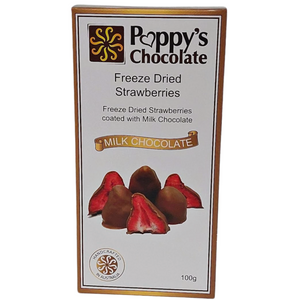 Milk Chocolate coated Freeze dried Strawberries 100g