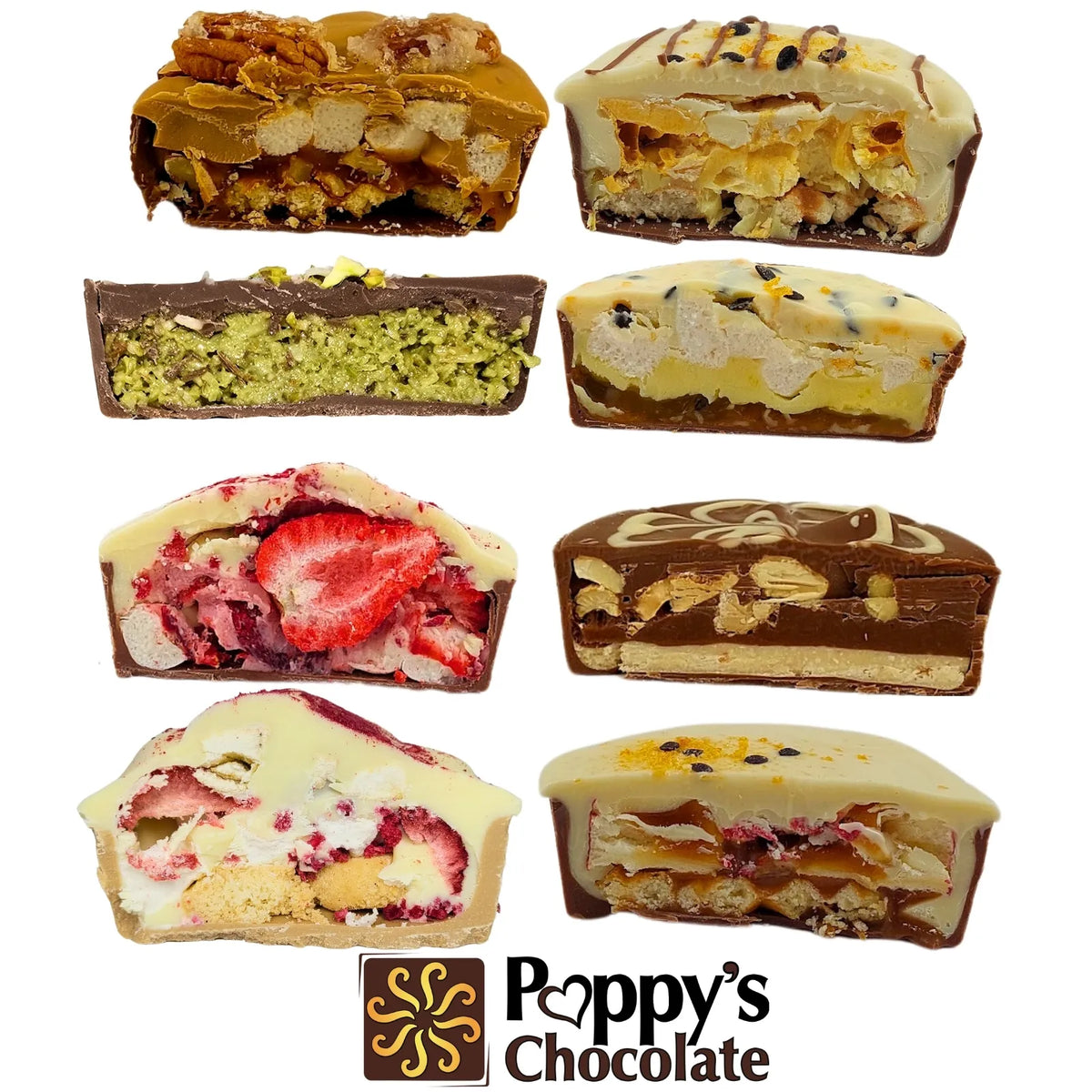 Poppy's Chocolate Chocolate Pie Variety Box Limited Edition Luxury Handmade Chocolate Australia