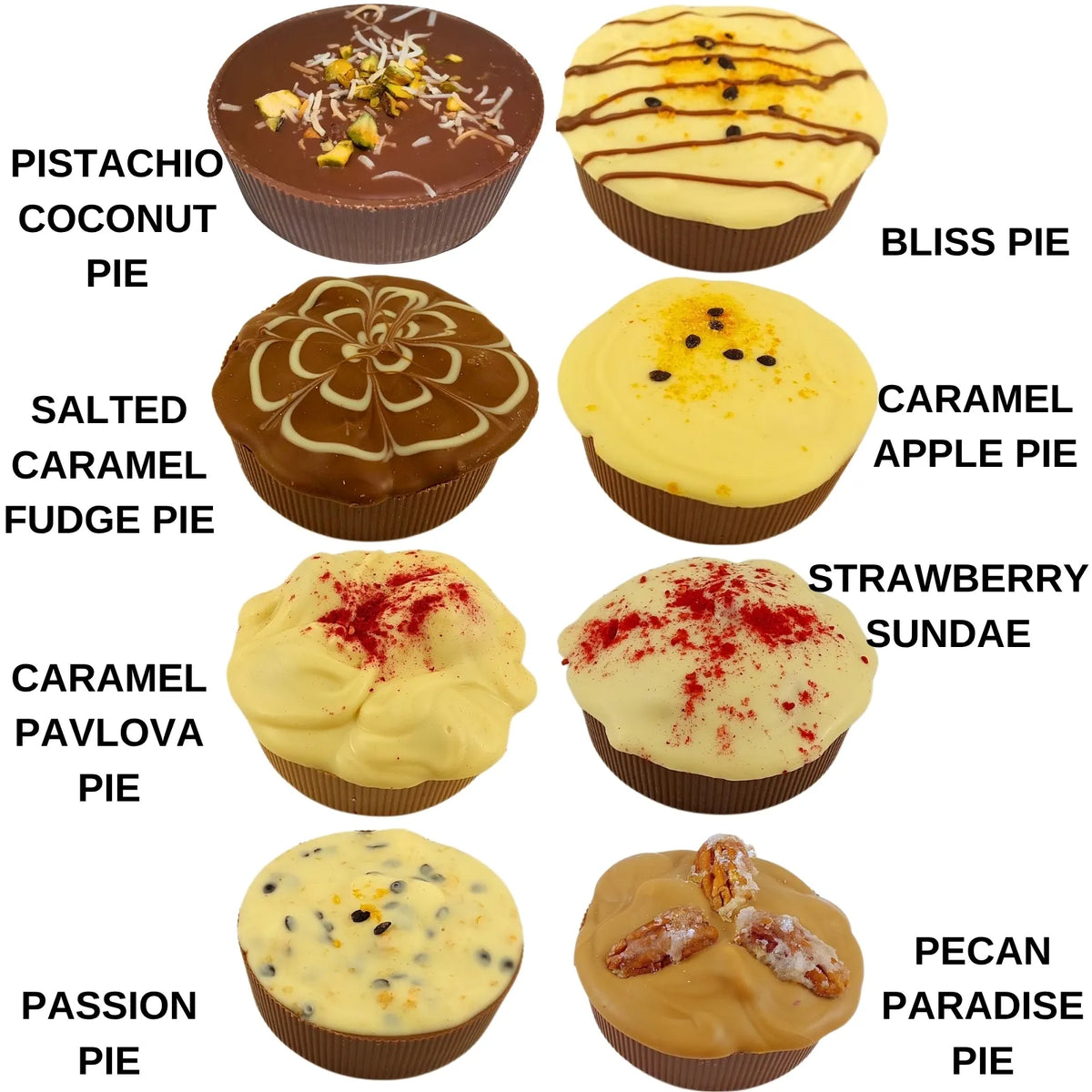 Poppy's Chocolate Chocolate Pie Variety Box Limited Edition Luxury Handmade Chocolate Australia