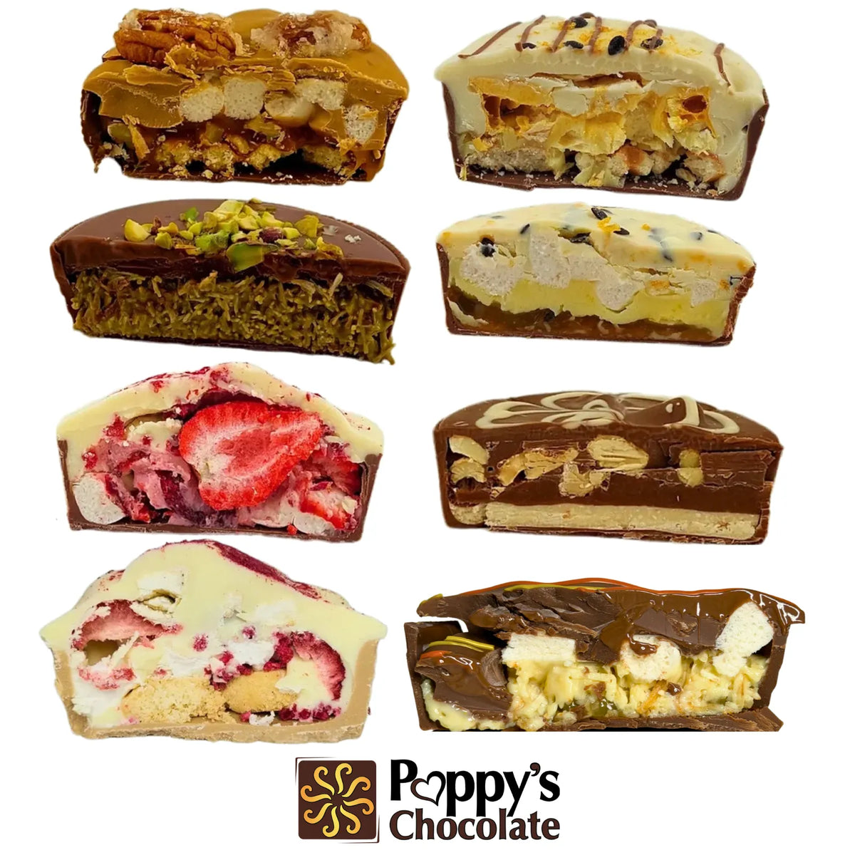Poppy's Chocolate Chocolate Pie Variety Box Limited Edition Luxury Handmade Chocolate Australia lollies