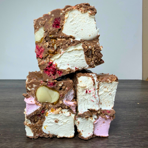 Rocky Road Raspberry and Macadamia Milk Chocolate 125g