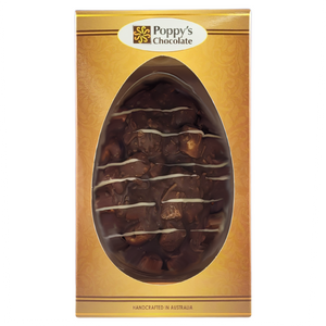 Poppy's Chocolate Rocky Road Easter Egg Milk Chocolate Macadamia Cherry