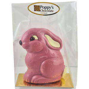 Poppy's Chocolate Ruby Chocolate Sitting Easter Bunny