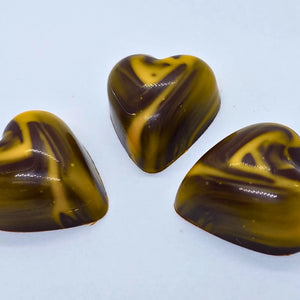 Poppy's Chocolate Gourmet Chocolate Caramel Heart Dark Chocolate Luxury Handmade Chocolate lollies