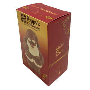 Angled view of the Santa gift box showing the front, side and lid.