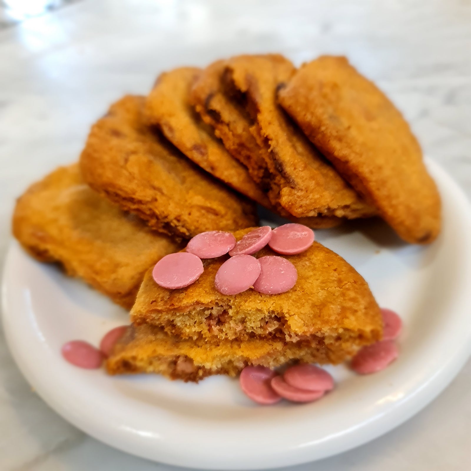 Ruby Chocolate Chip Cookies