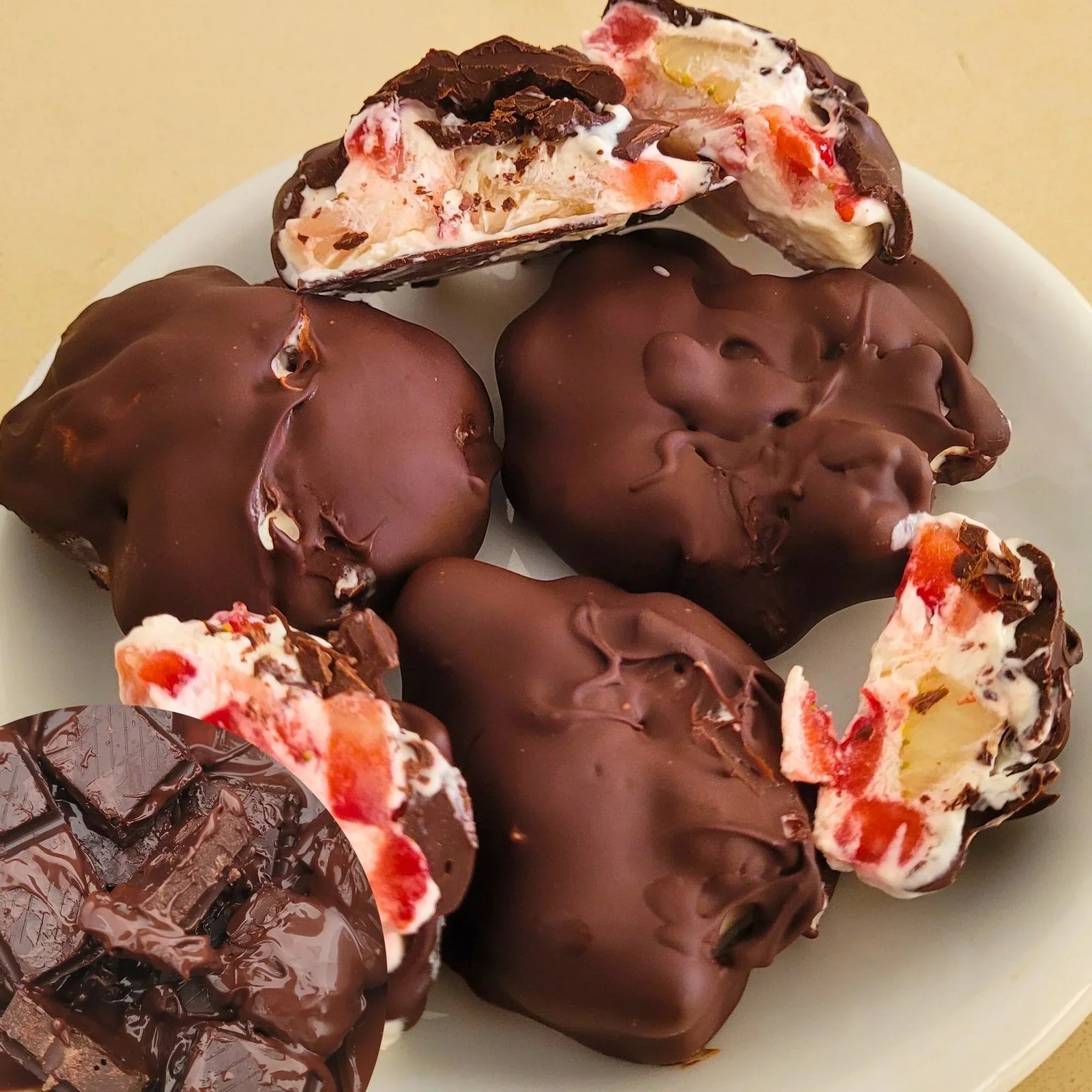 Chocolate Strawberry Yoghurt Bites