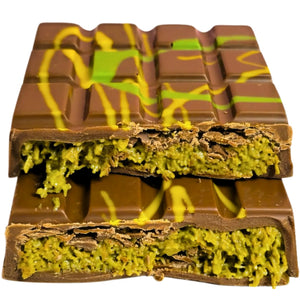 Poppy's Chocolate Pistachio Knafeh Bliss Chocolate Block Viral Dubai Chocolate Bar 200g Luxury Handmade Chocolate