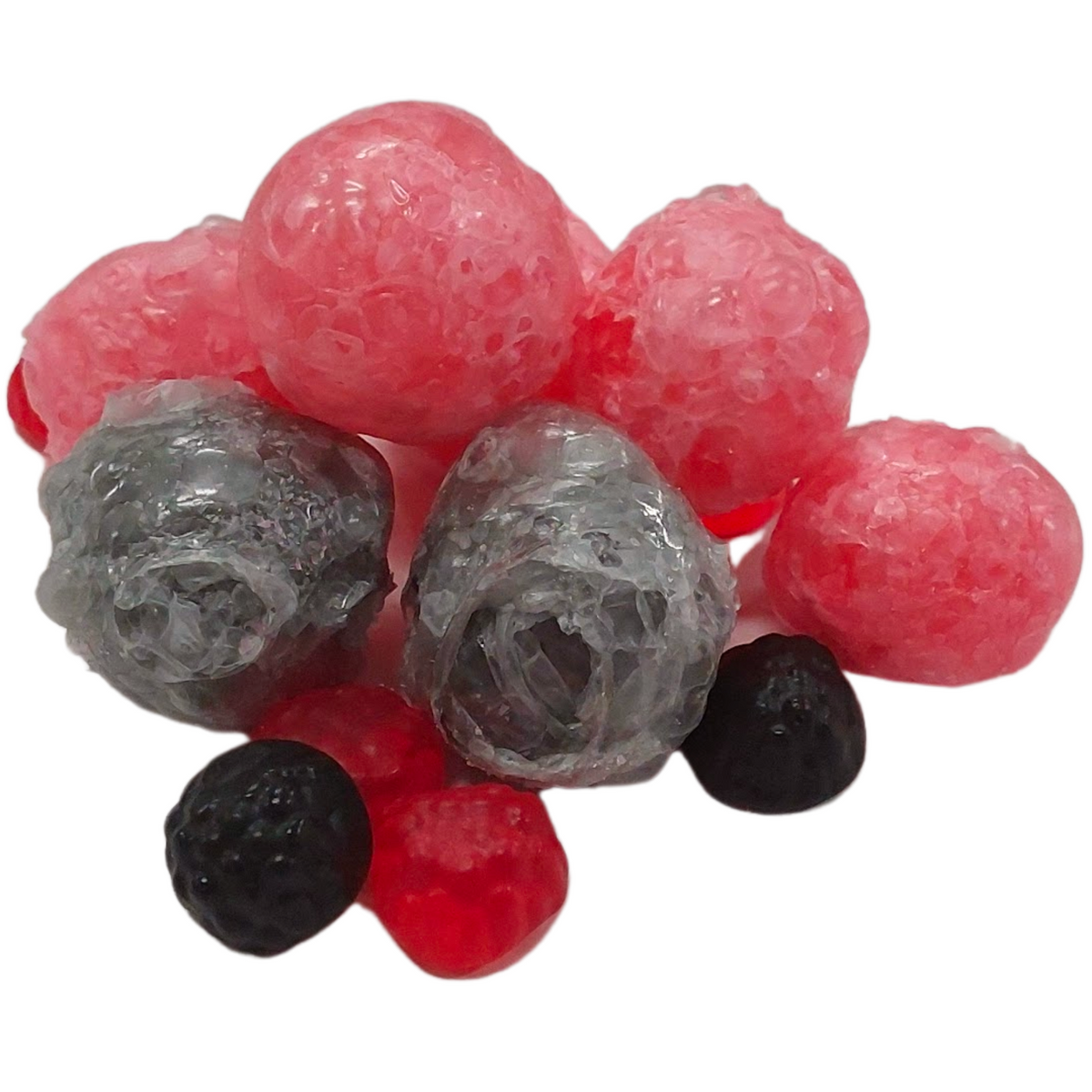 Freeze Dried Blackberries and Raspberries Lollies