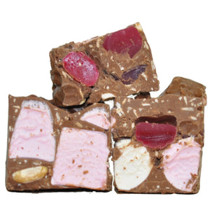 Poppy's Chocolate Rocky Road Peanut and Jellies Milk Chocolate 125g Luxury Handmade Chocolate Lollies