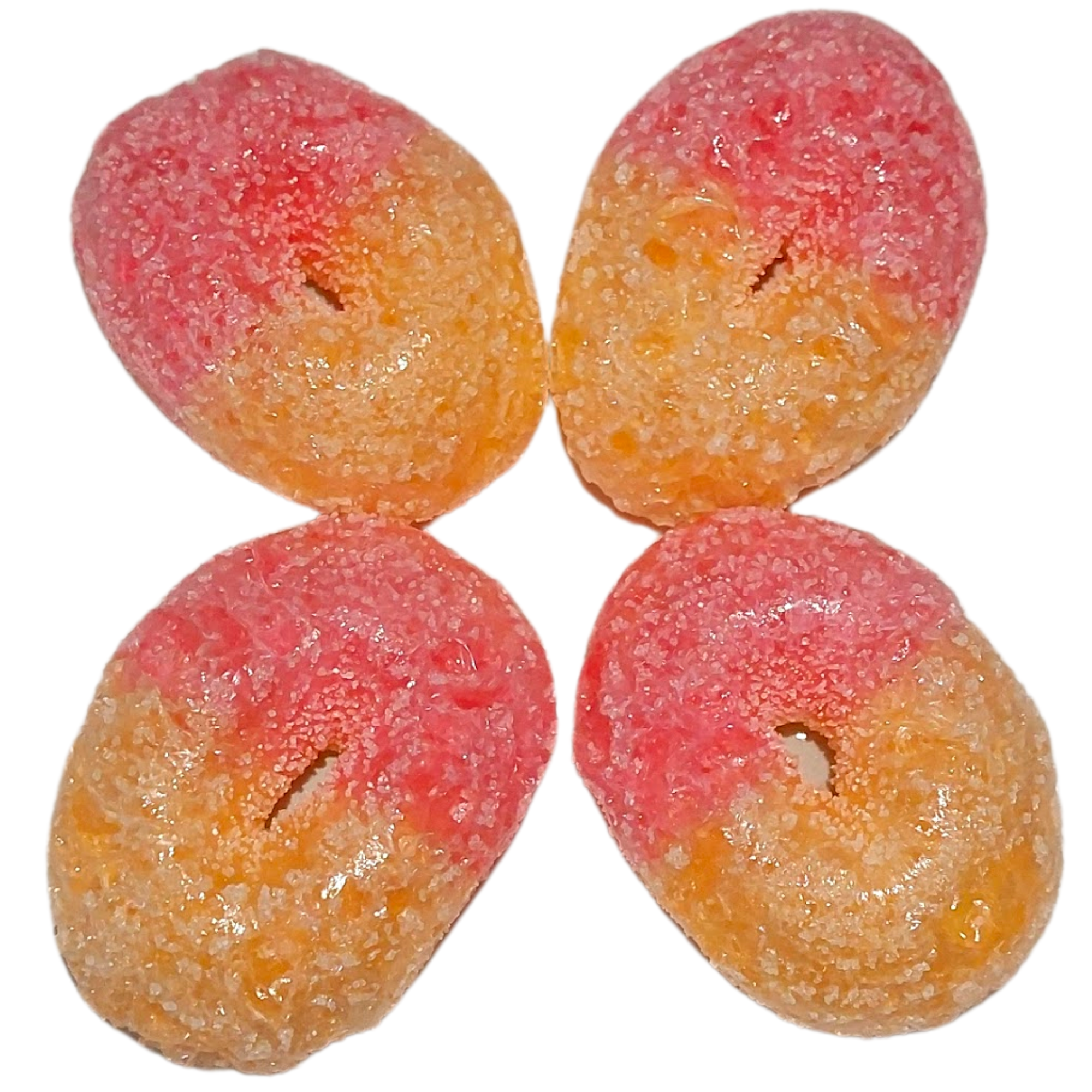 Freeze Dried Sour Peach Ring Lollies