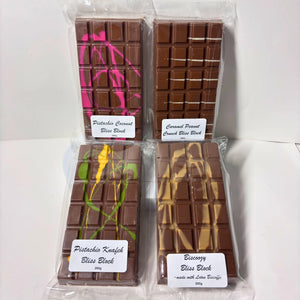 Poppys Chocolate Bliss Block Wonky Sweet Savings Bundle. Premium Milk Chocolate Bliss Blocks. 