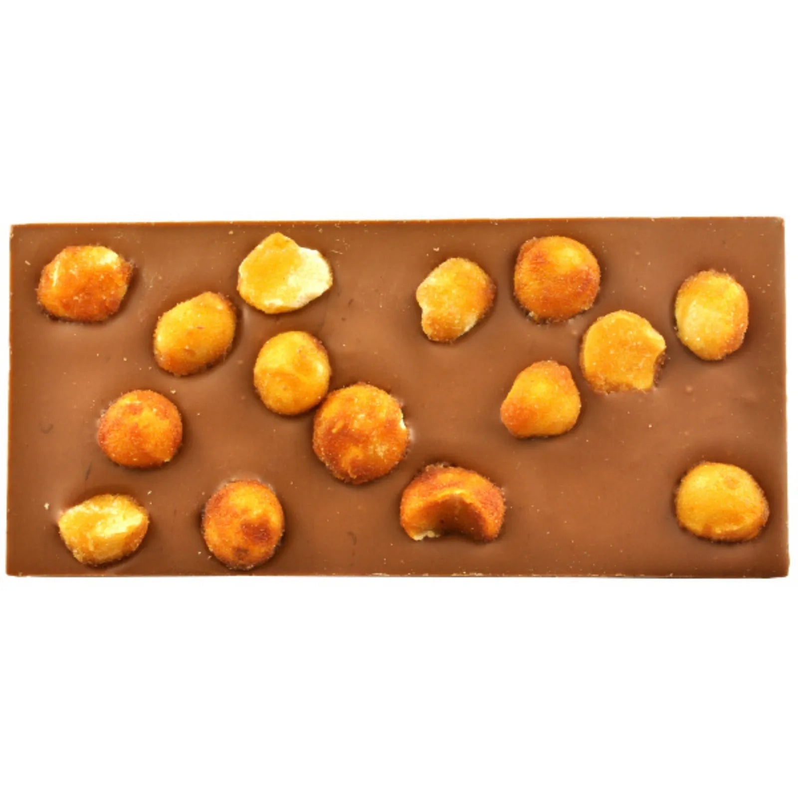 Poppy's Chocolate Honey Roasted Macadamias and Milk Chocolate Block 125g Luxury Handmade Chocolate Lollies