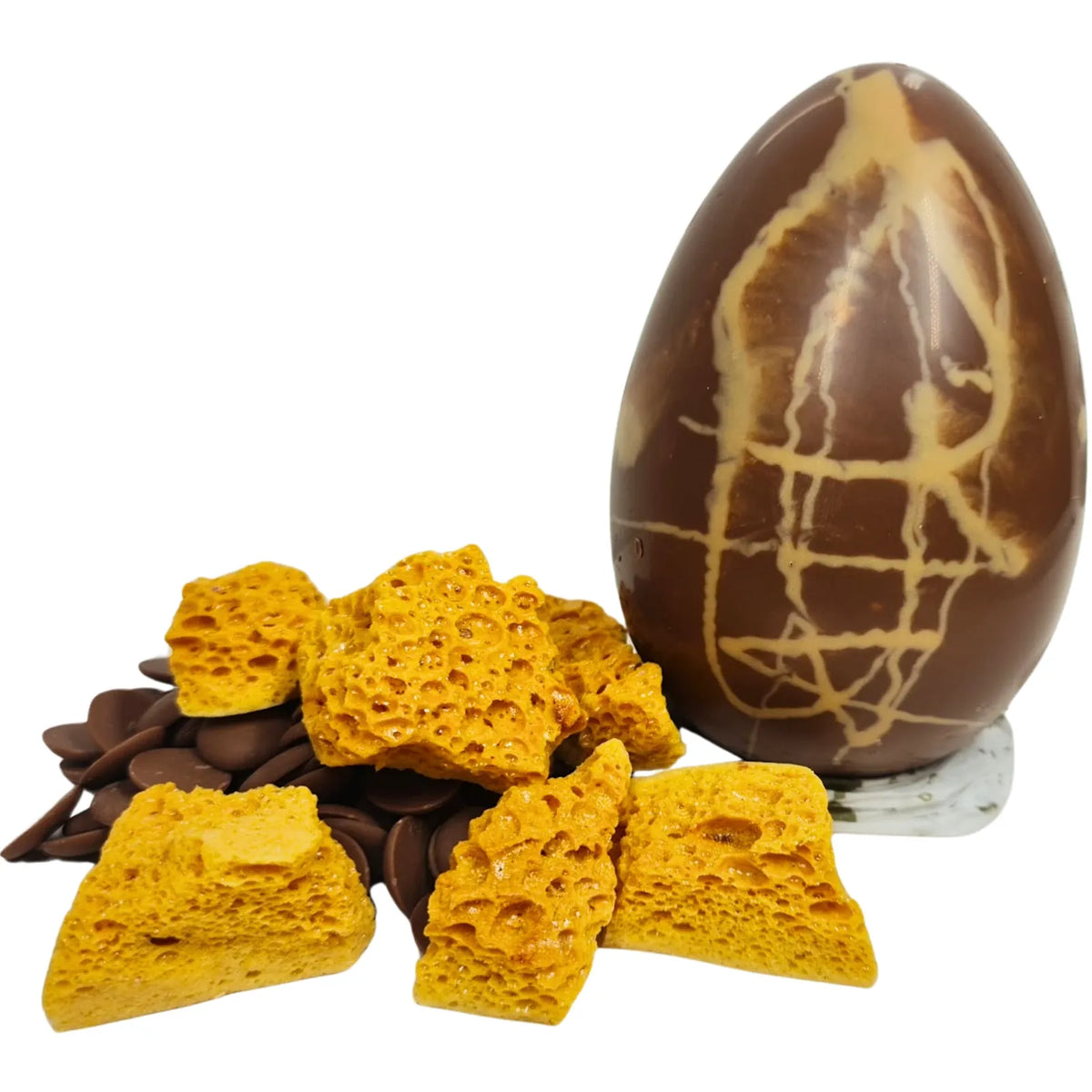 Honeycomb Crunch Easter Egg Deluxe Handmade Chocolates for Easter