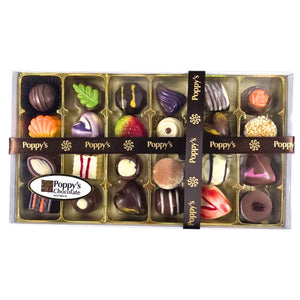 Poppy's Chocolate Chocolate Gift Box 24 Gourmet Chocolates Luxury Handmade Chocolate Australia lollies