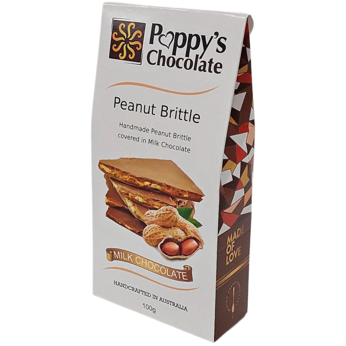 Poppy's Chocolate Peanut Brittle Coated In Milk Chocolate 100G