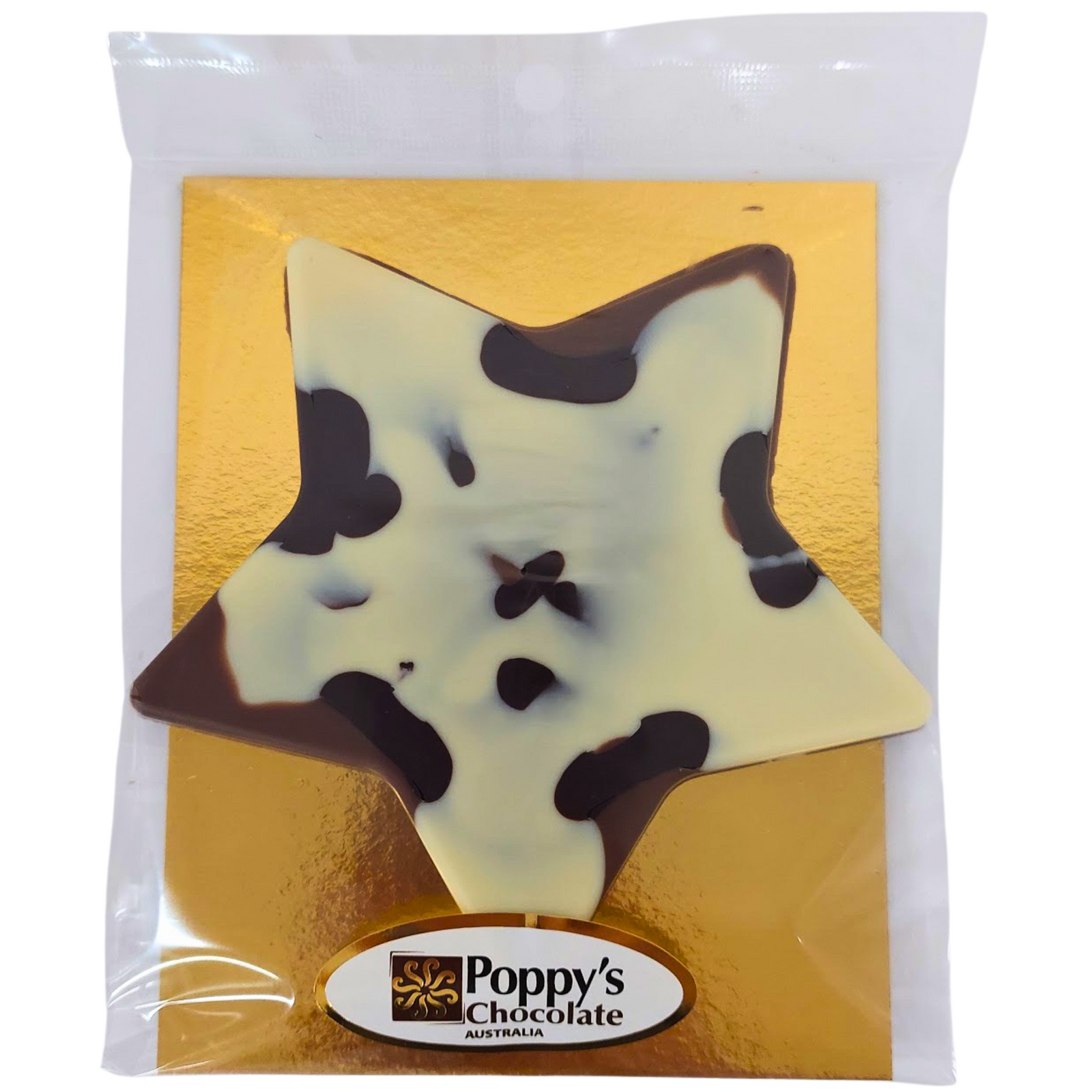 Poppy's Chocolate Marbled Star Luxury Handmade Christmas Chocolate lollies