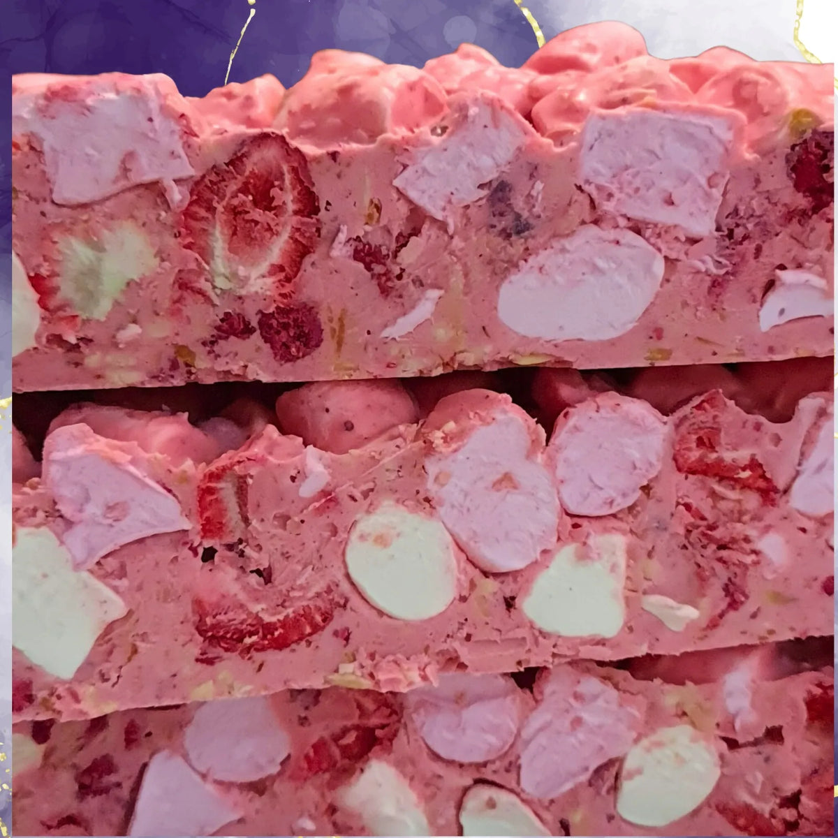 Poppy's Chocolate Pink Blossom Rocky Road 125G