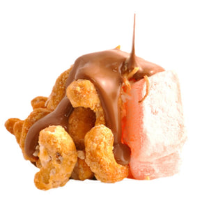 Poppy's Chocolate Rocky Road Cashew And Turkish Delight Milk Chocolate 125G