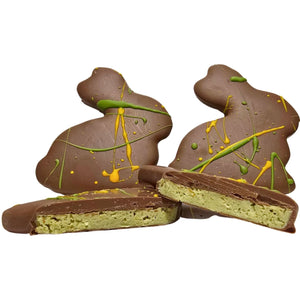 Poppy's Chocolate Pistachio Coconut Bunny Limited Edition Luxury Handmade Easter Chocolate