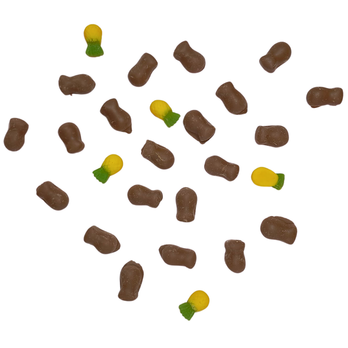 Milk Chocolate coated Pineapple lollies