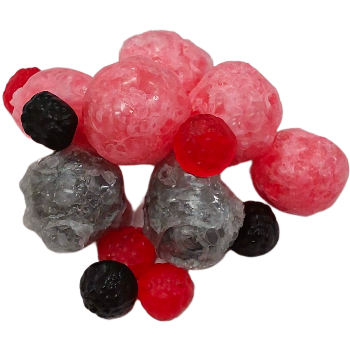 Freeze Dried Blackberries and Raspberries Lollies