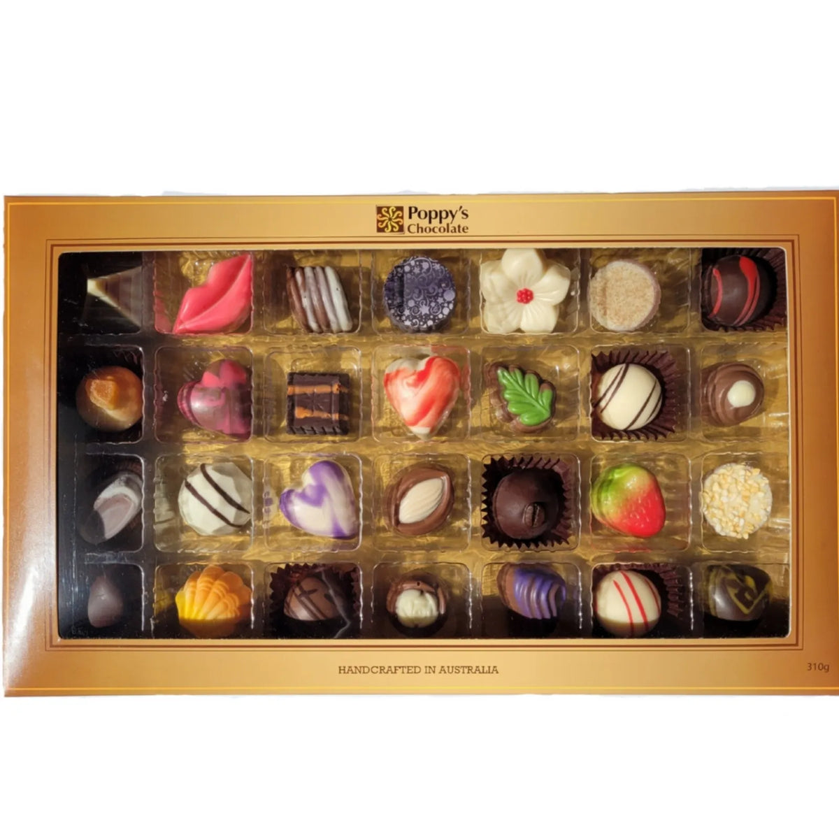 Poppy's Chocolate Chocolate Gift Box 28 Gourmet Chocolates Luxury Handmade Chocolate Australia lollies