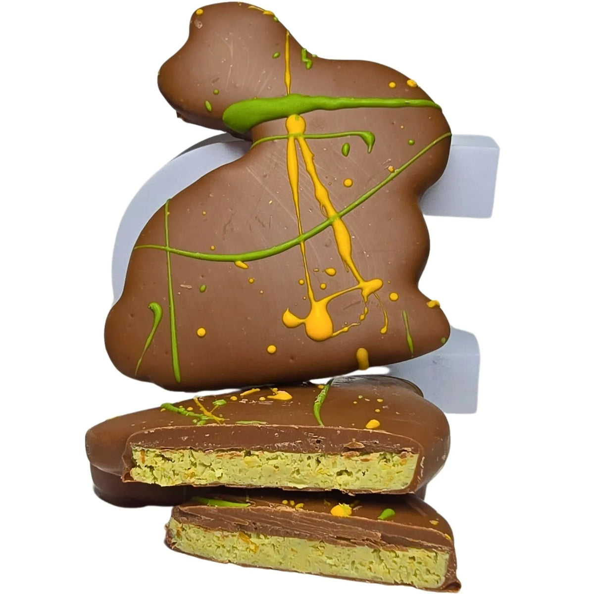 Poppy's Chocolate Pistachio Coconut Bunny Limited Edition Luxury Handmade Easter Chocolate  