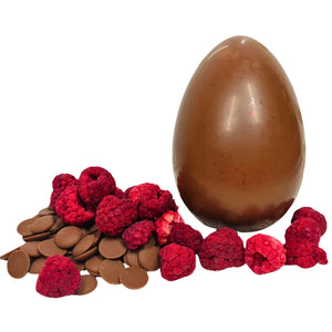 Poppy's Chocolate Deluxe Raspberry Milk Chocolate Easter Egg Luxury Handmade Easter Chocolate 