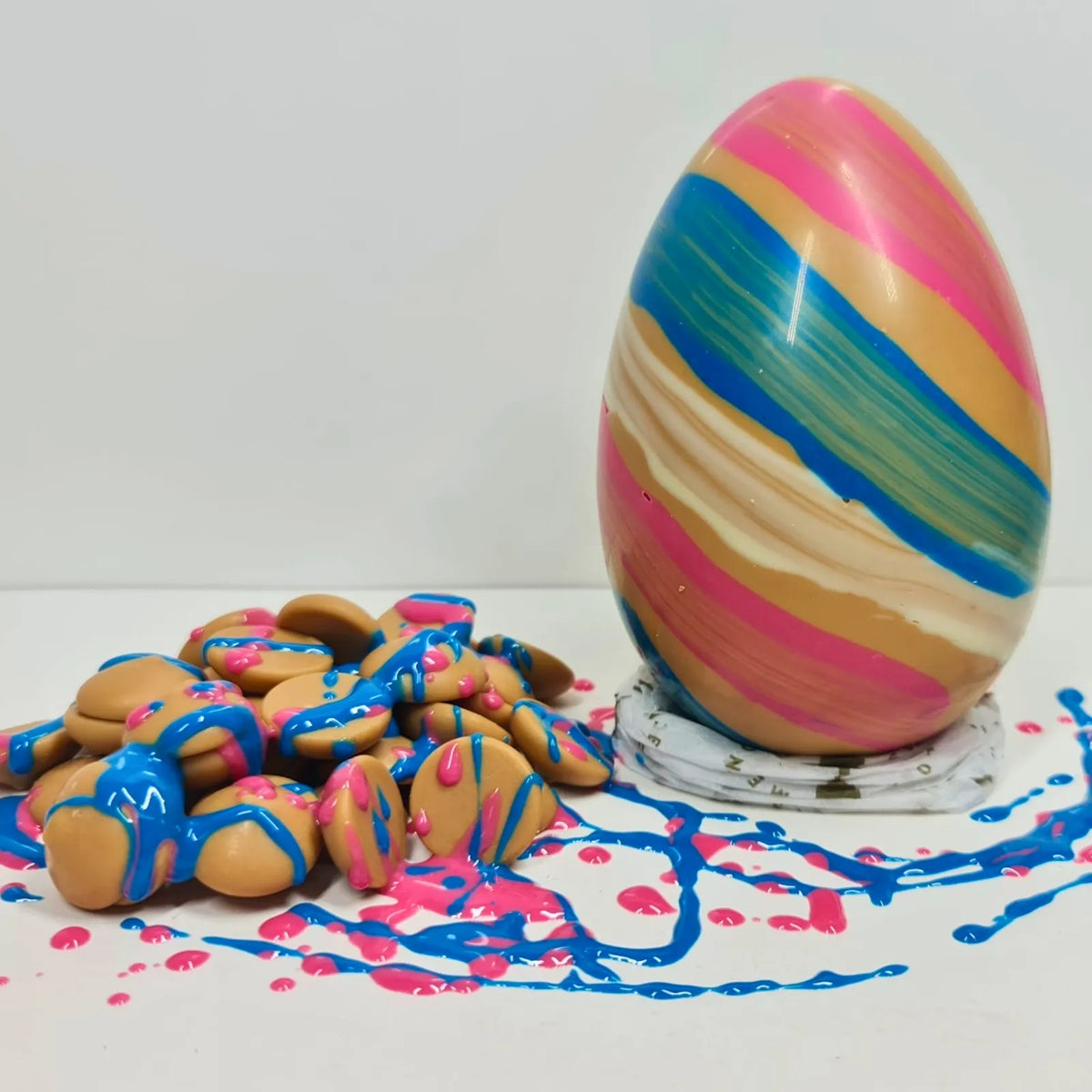 Poppy's Chocolate Deluxe Brushed Caramel Chocolate Easter Egg Luxury Handmade Easter Chocolate