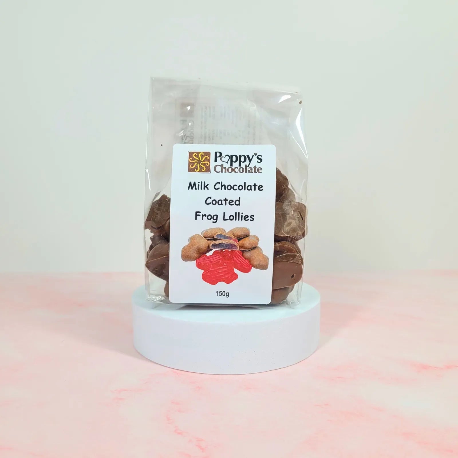 Poppy's Chocolate Milk Chocolate Coated Red Frogs 150g Luxury Chocolate Coated Lollies