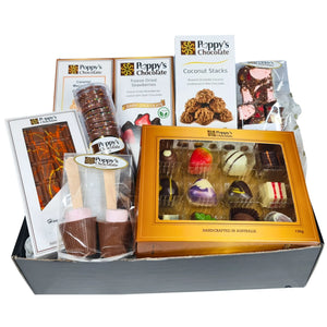 Poppy's Chocolate The Chocolate Connoisseurs Chocolate Hamper Luxury Handmade Chocolate Australia lollies