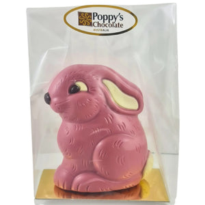 Poppy's Chocolate Ruby Chocolate Sitting Easter Bunny