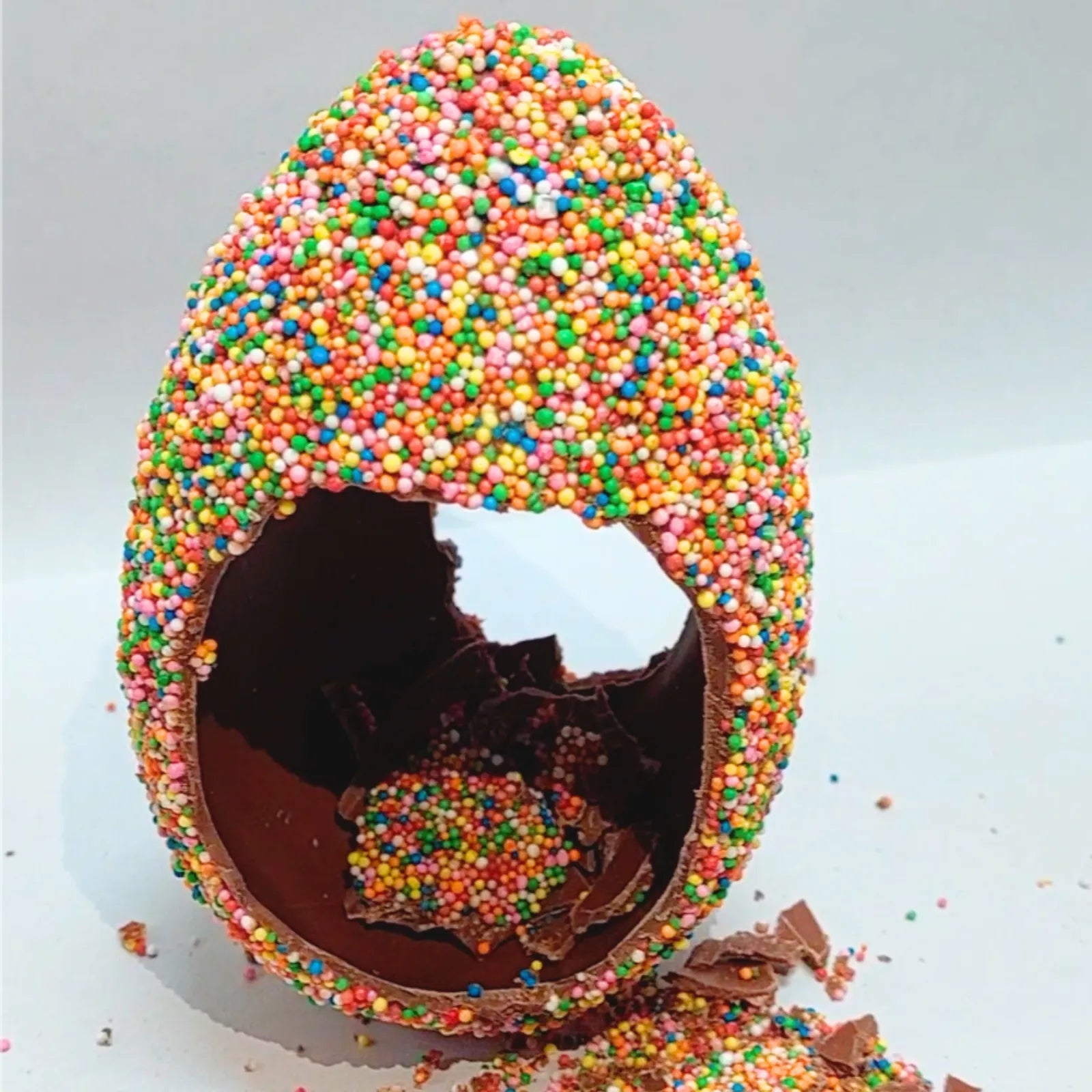 Poppy's Chocolate Milk Chocolate Sprinkle Easter Egg Large Luxury Handmade Easter Chocolate lollies
