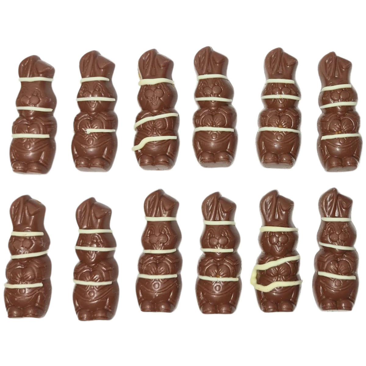 Milk Chocolate Bunnies with a surprise burst of salted caramel inside!