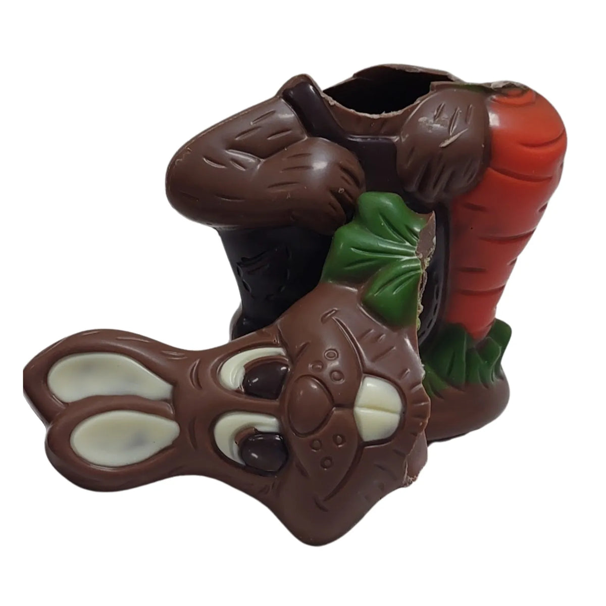 Poppy's Chocolate Milk Chocolate Easter Bunny with Carrot Luxury Handmade Easter Chocolate lollies
