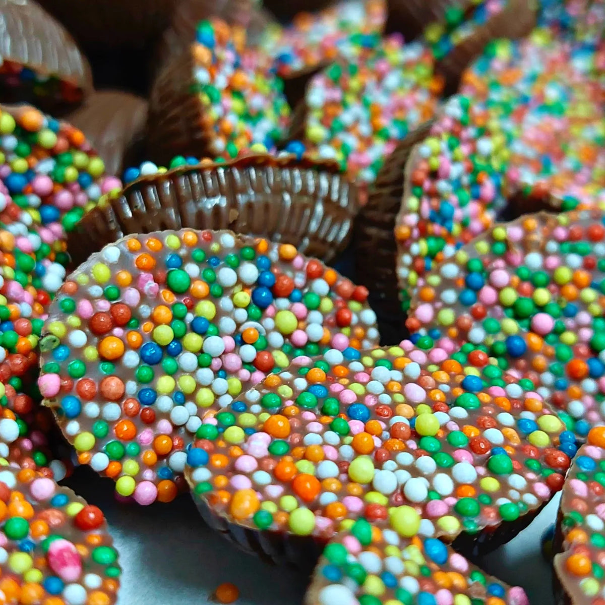 Poppy's Chocolate Half Sprinkle Easter Eggs Milk Chocolate 24