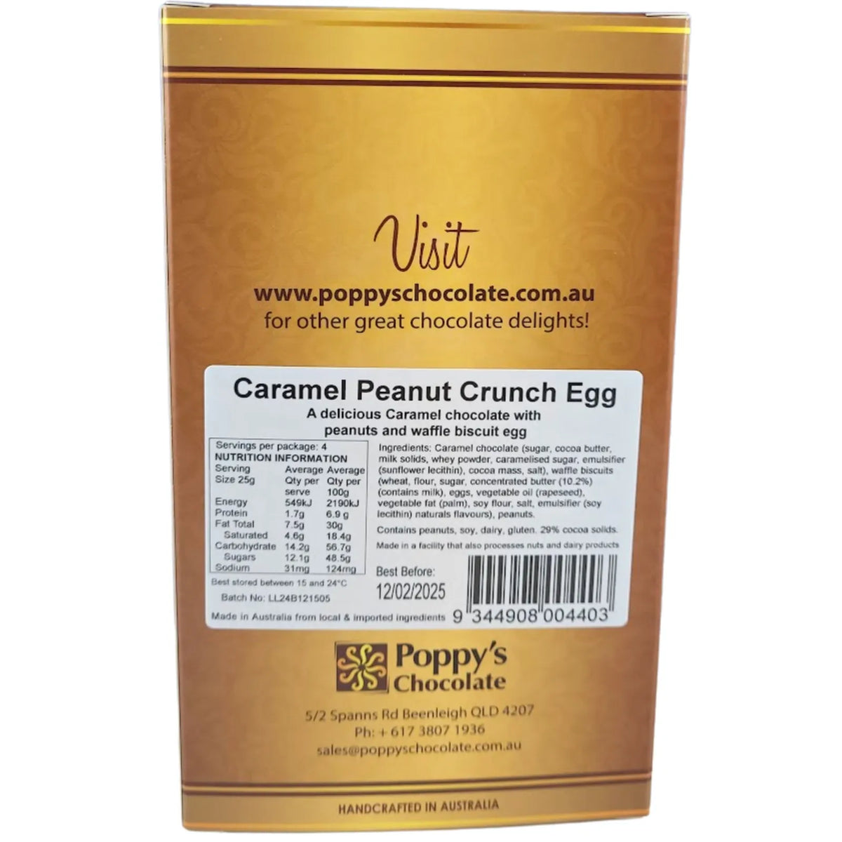 Poppy's Chocolate Caramel Peanut Crunch Easter Egg