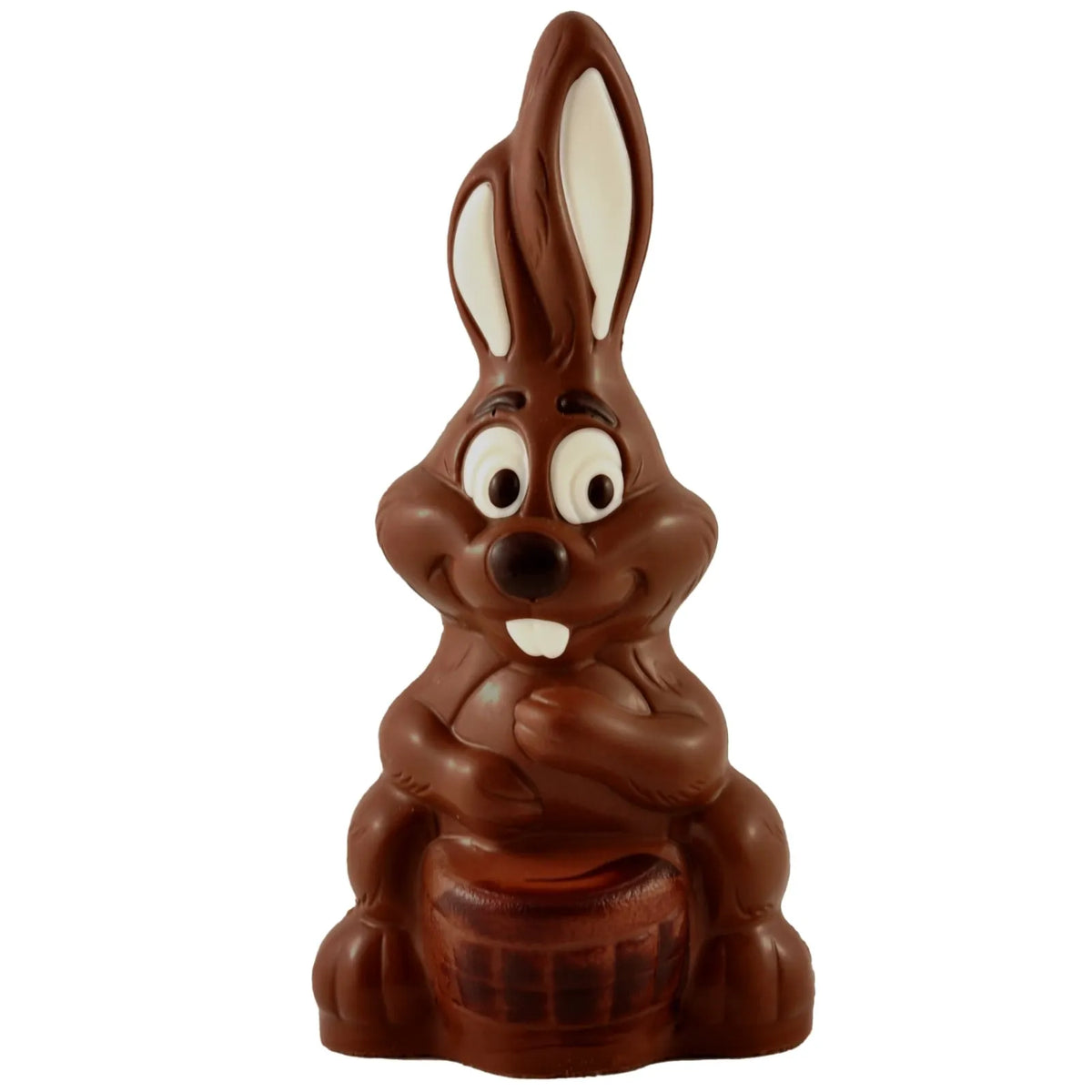 Poppy's Chocolate Milk Chocolate Easter Bunny Holding Egg Large Luxury Handmade Easter Chocolate lollies