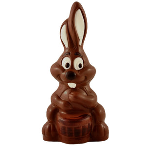 Poppy's Chocolate Milk Chocolate Easter Bunny Holding Egg Large Luxury Handmade Easter Chocolate lollies