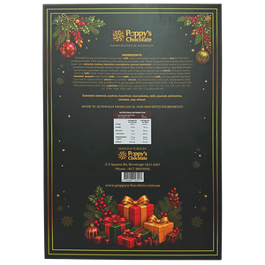 Poppy’s Chocolate Christmas Advent Calendar featuring 24 numbered doors in a luxurious hard case