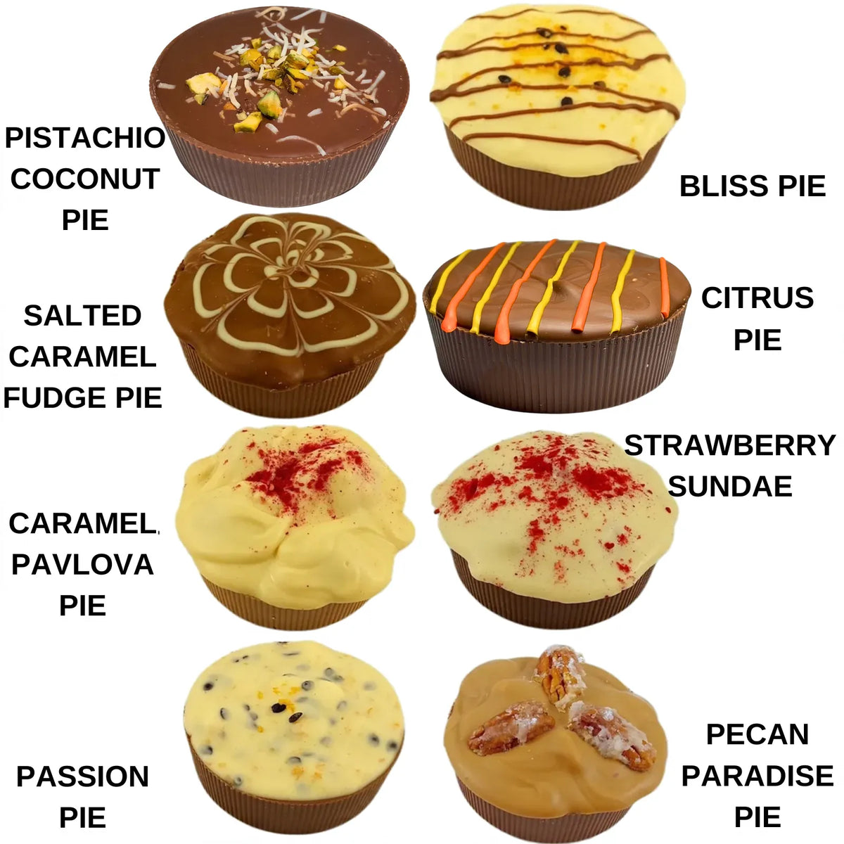 Poppy's Chocolate Chocolate Pie Variety Box Limited Edition Luxury Handmade Chocolate Australia