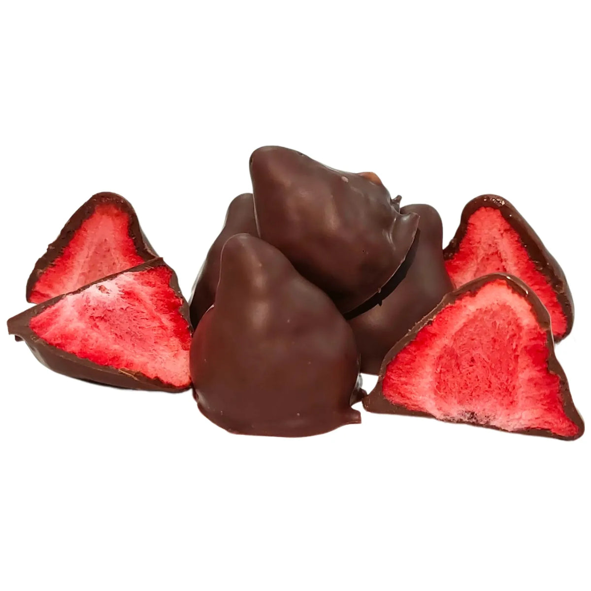 Poppy's Chocolate Dark Chocolate Coated Freeze Dried Strawberries 100G