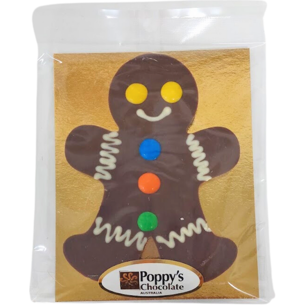 Poppy's Chocolate Fun Blocks Gingerbread Man Milk Chocolate 100G