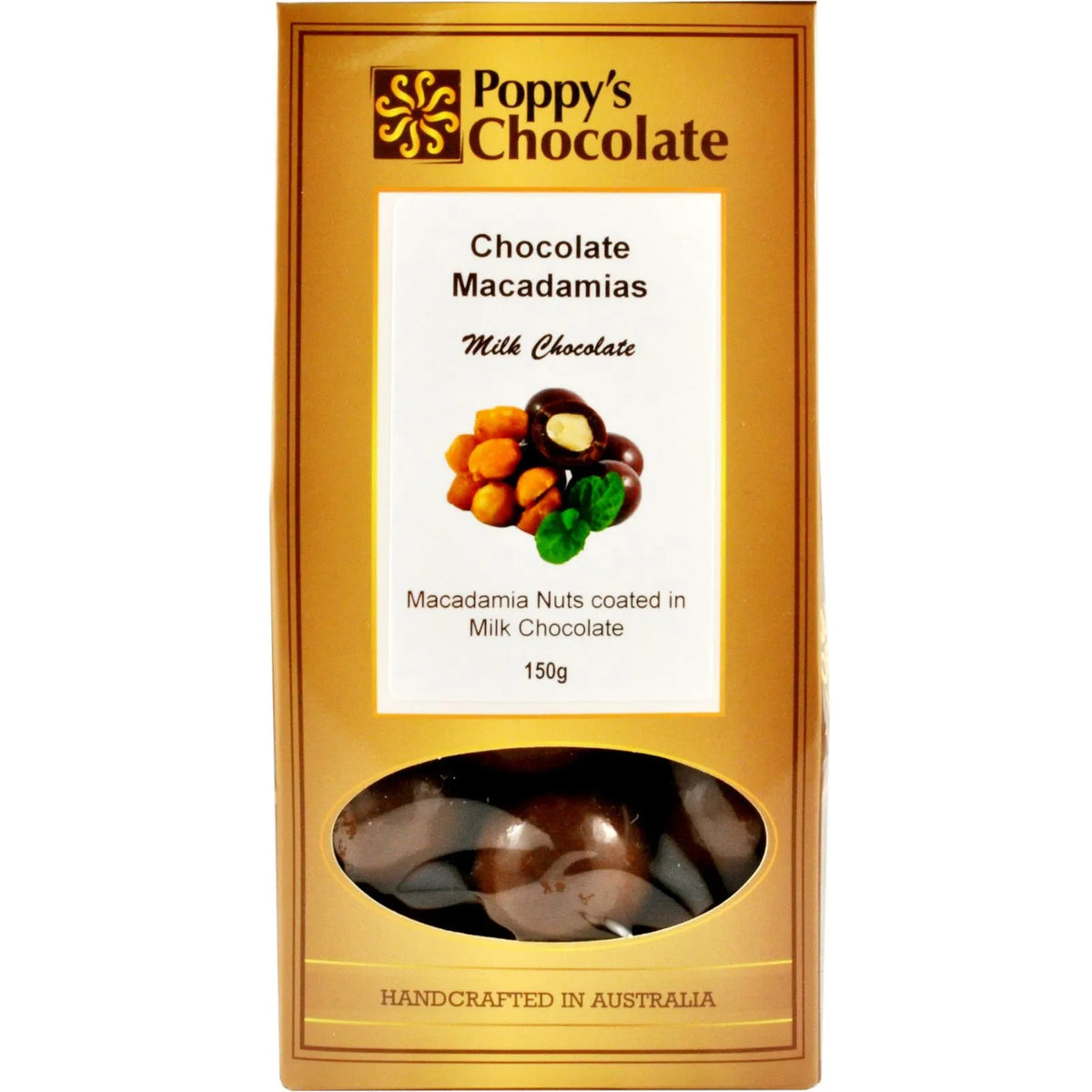 Poppy's Chocolate Milk Chocolate Coated Macadamia 150G