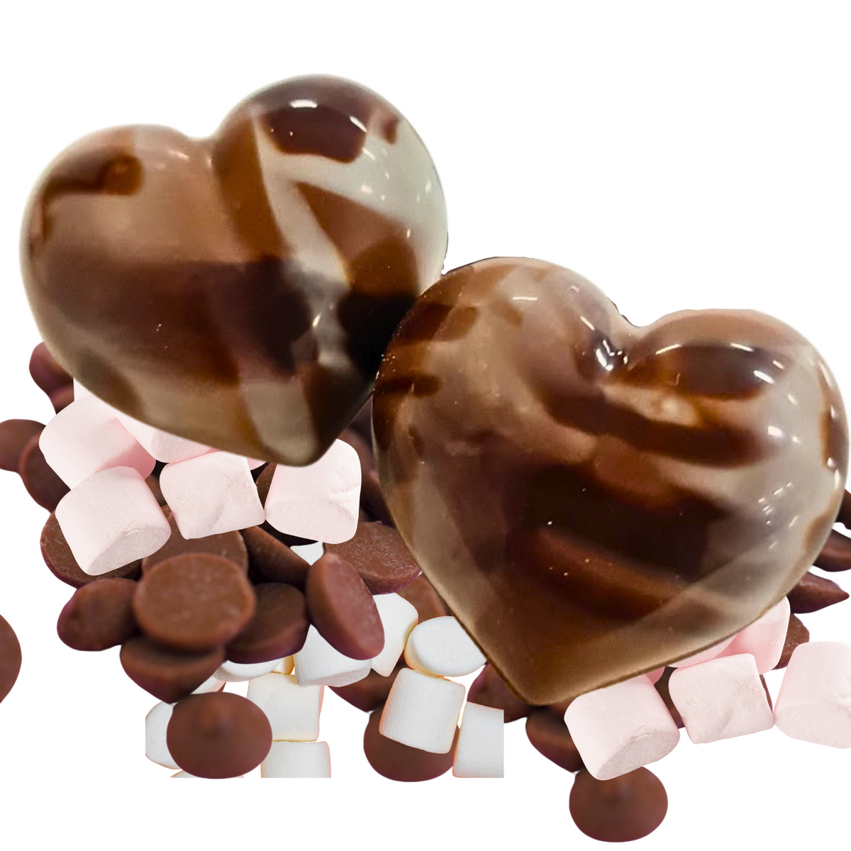 Marbled Milk Chocolate Heart Bombs Premium