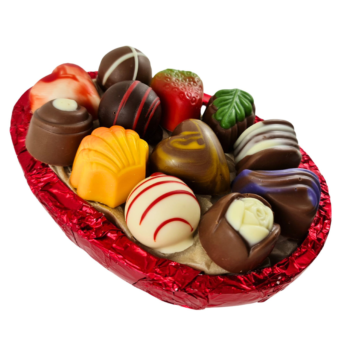 Poppy's Chocolate Milk Chocolate Easter Egg With 12 Gourmet Chocolates